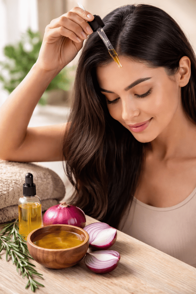 Onion Oil for Hair Growth: How It Works and How to Use It featured image onion hair oil